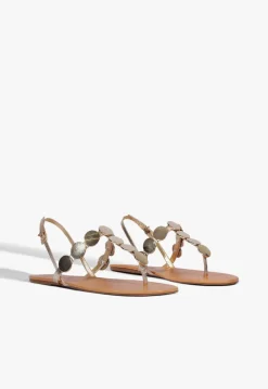 New Schutz Acacia Leather Sandal Gold