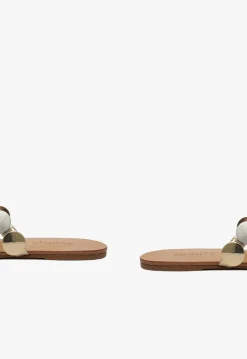 Clearance Schutz Acacia Leather Sandal Platina