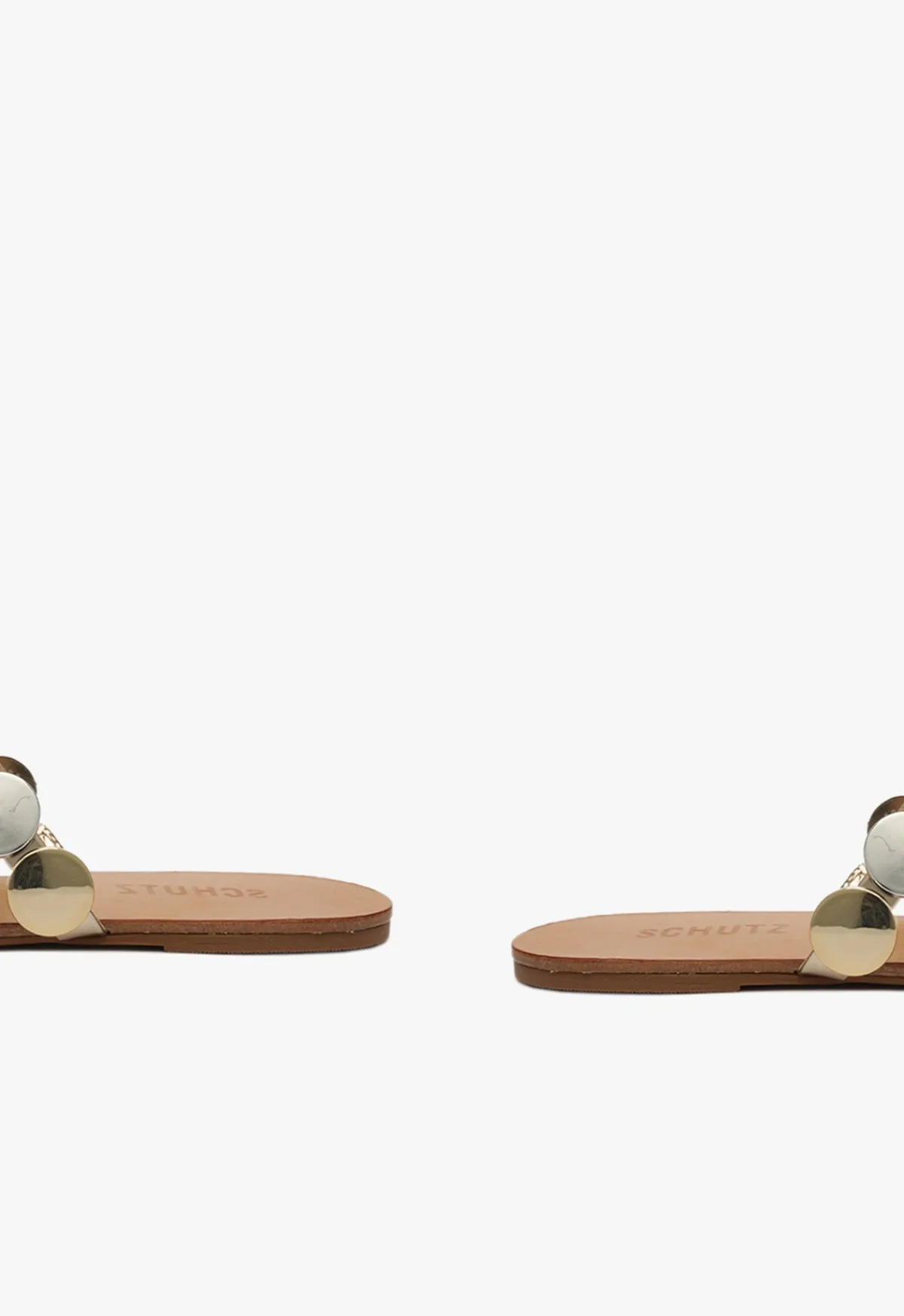 Clearance Schutz Acacia Leather Sandal Platina