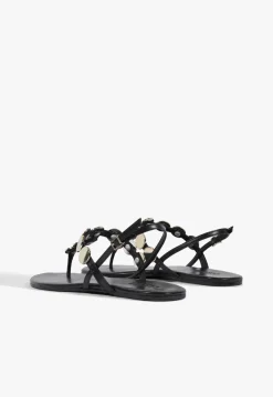Discount Schutz Acacia T Leather Sandal Black