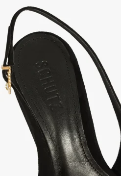 Clearance Schutz Alicia Sling Suede Pump Black