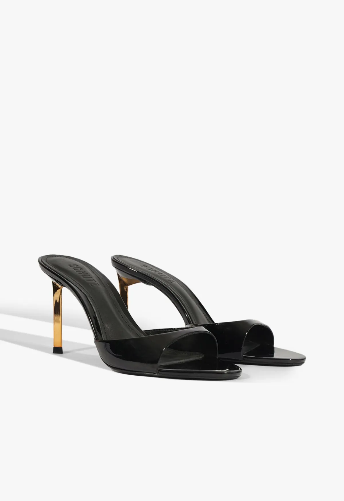 Clearance Schutz Allure Patent Sandal Black