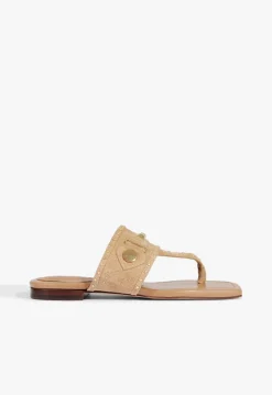 Fashion Schutz Aria Beige Suede Sandal Sandstone