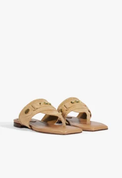 Fashion Schutz Aria Beige Suede Sandal Sandstone