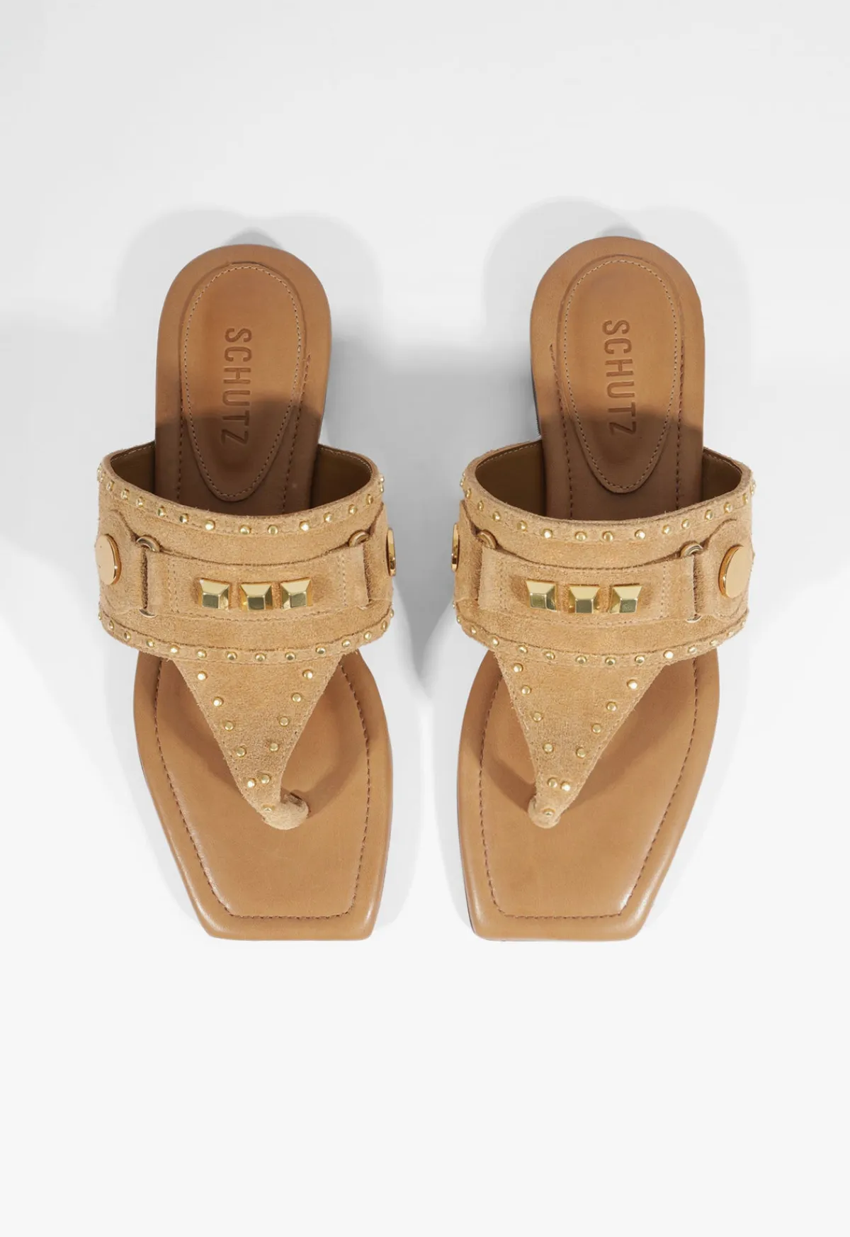 Fashion Schutz Aria Beige Suede Sandal Sandstone