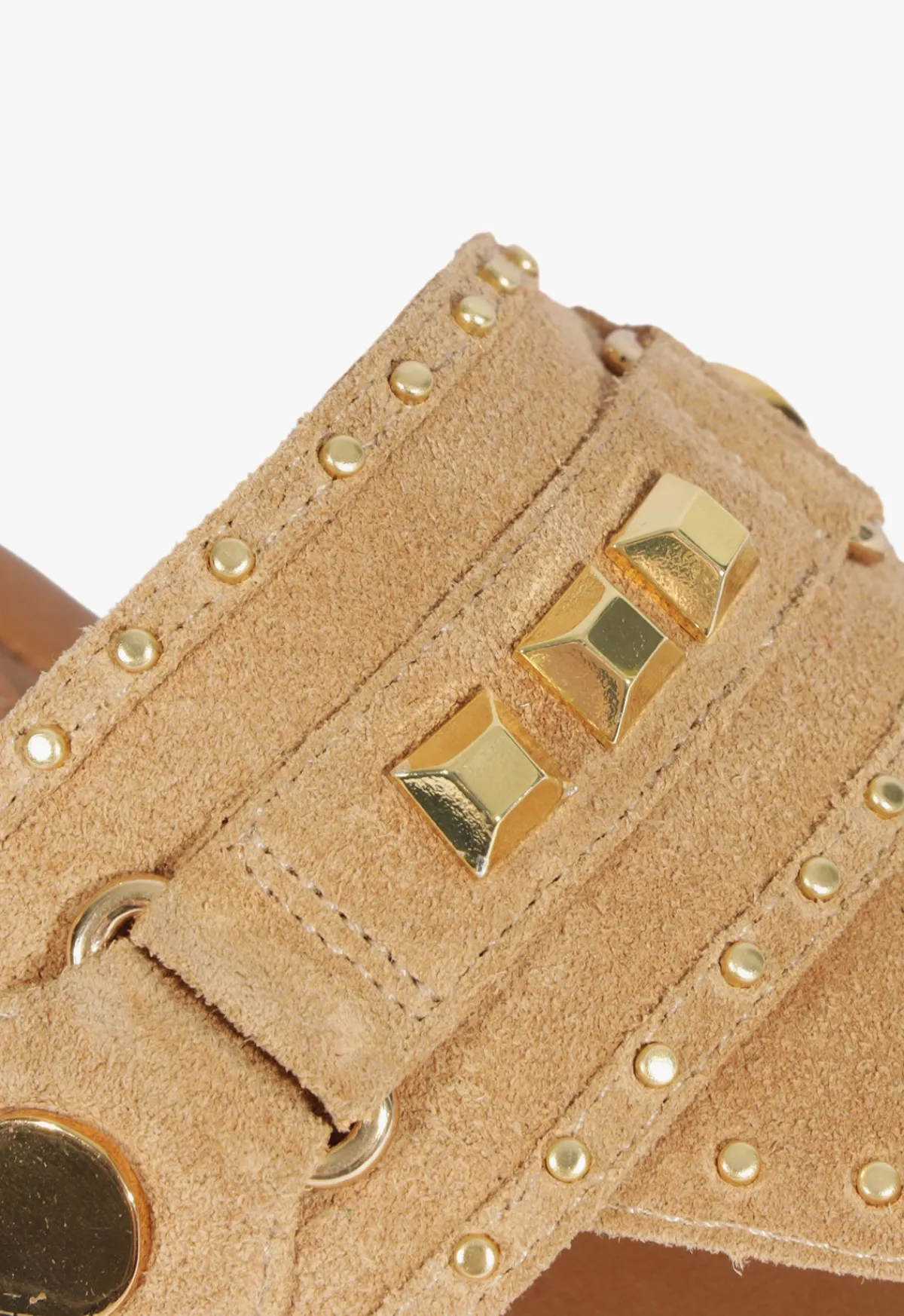 Fashion Schutz Aria Beige Suede Sandal Sandstone