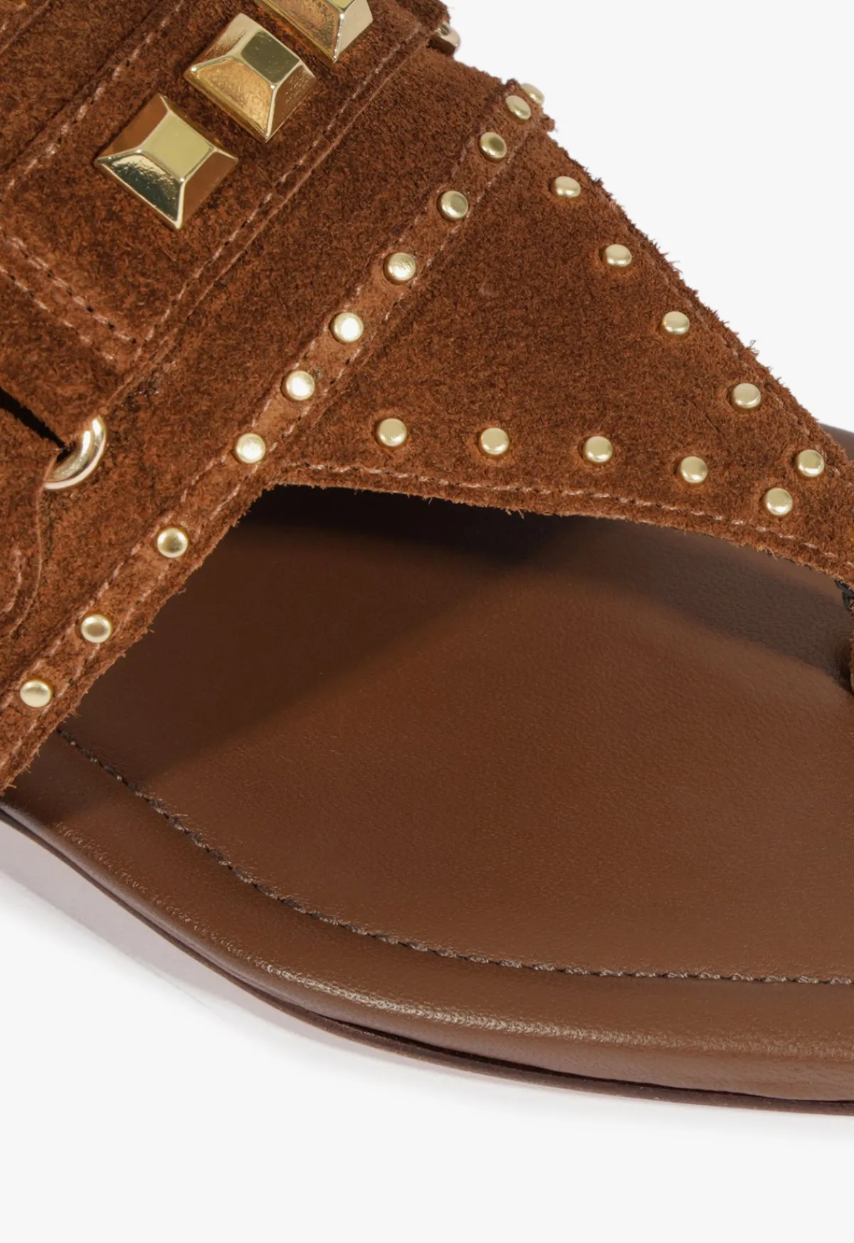Sale Schutz Aria Brown Suede Sandal Pecan Brown