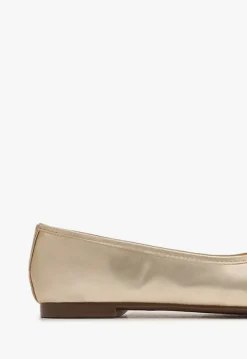 New Schutz Arissa Leather Ballet Flat Gold