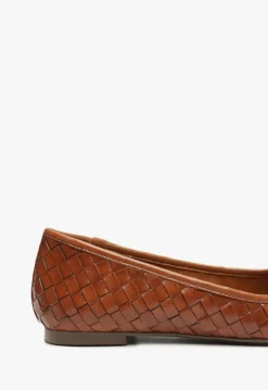 New Schutz Arissa Leather Ballet Flat Honey Peach
