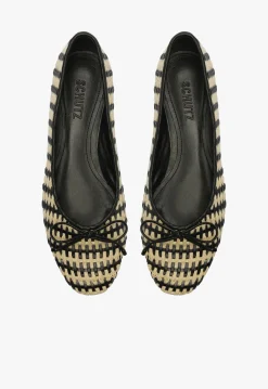 Fashion Schutz Arissa Straw Ballet Flat Black