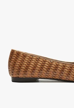 Sale Schutz Arissa Straw Ballet Flat Brown