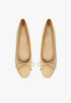 Clearance Schutz Arissa Straw Flat Beige