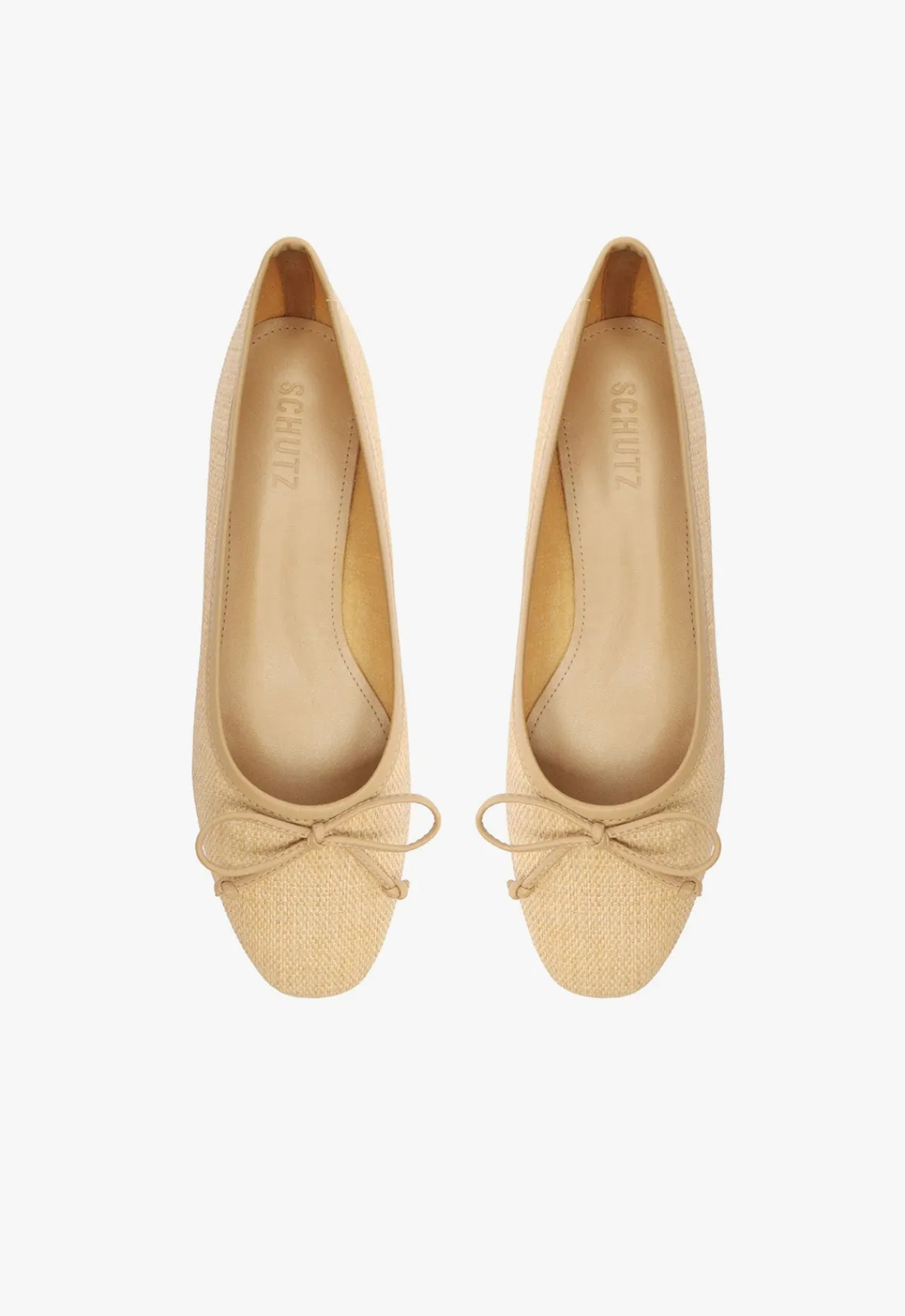 Clearance Schutz Arissa Straw Flat Beige