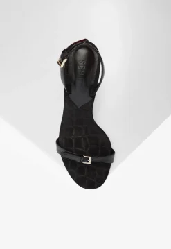 Sale Schutz Aurora Sling Mid Leather Sandal Black