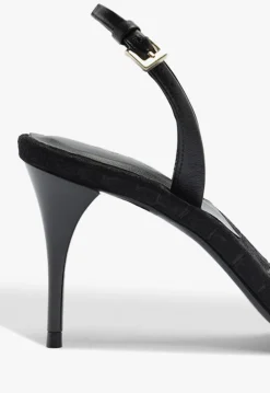 Sale Schutz Aurora Sling Mid Leather Sandal Black