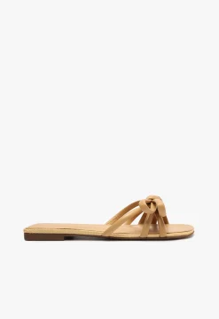 New Schutz Blossom Flat Sandal Lightwood