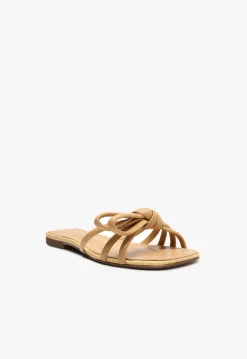 New Schutz Blossom Flat Sandal Lightwood