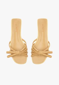 New Schutz Blossom Flat Sandal Lightwood
