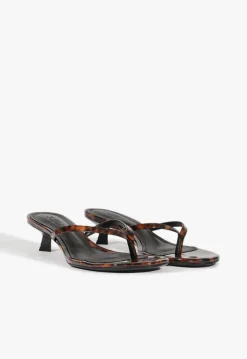 Clearance Schutz Carolyn Patent Sandal Brown