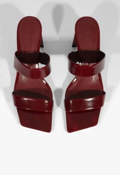 Sale Schutz Chantal Mid Patent Sandal Red