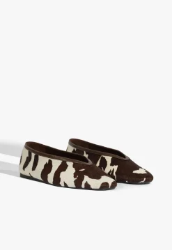 New Schutz Courtney Hair Calf Flat Animal