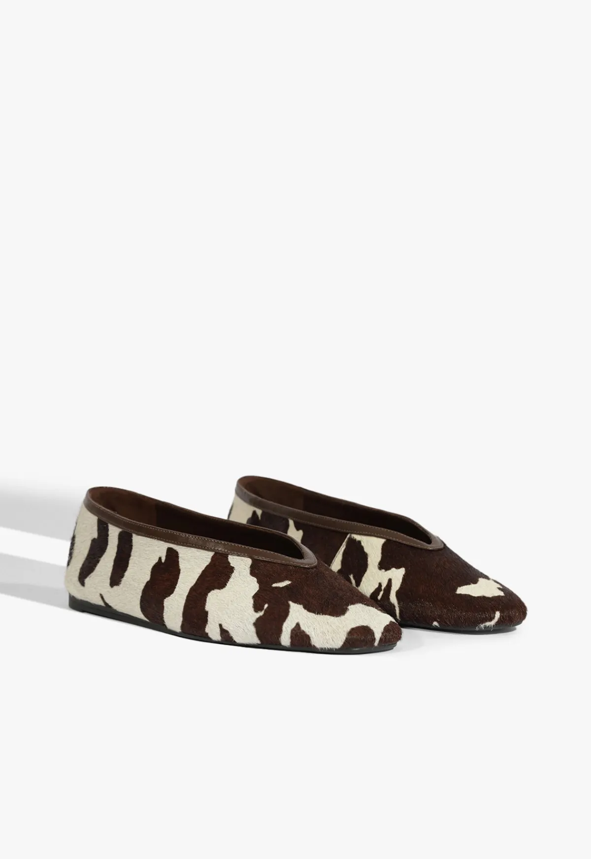 New Schutz Courtney Hair Calf Flat Animal