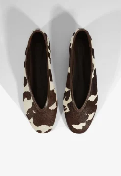 New Schutz Courtney Hair Calf Flat Animal