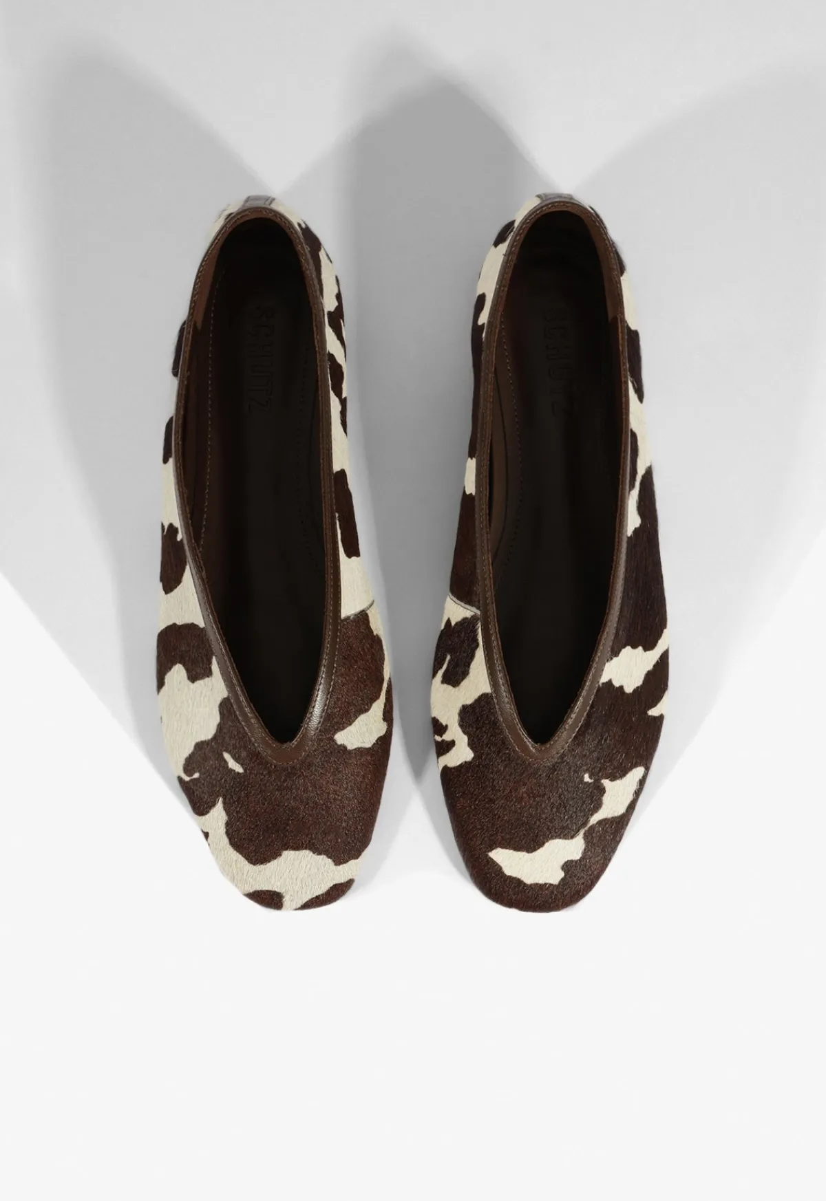 New Schutz Courtney Hair Calf Flat Animal