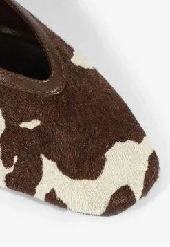 New Schutz Courtney Hair Calf Flat Animal
