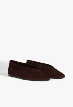 New Schutz Courtney Suede Flat Brown