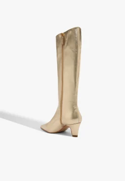 Clearance Schutz Dellia Up Metallic Boot Gold