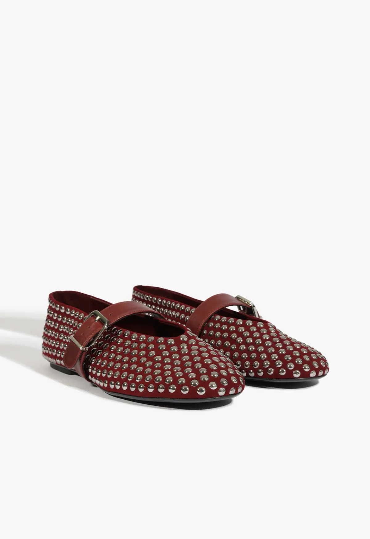 Discount Schutz Eiza Shine Suede Flat Red