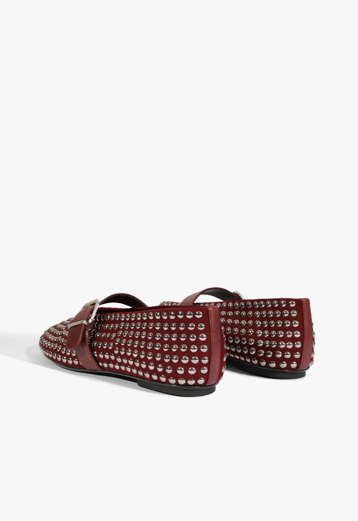 Discount Schutz Eiza Shine Suede Flat Red
