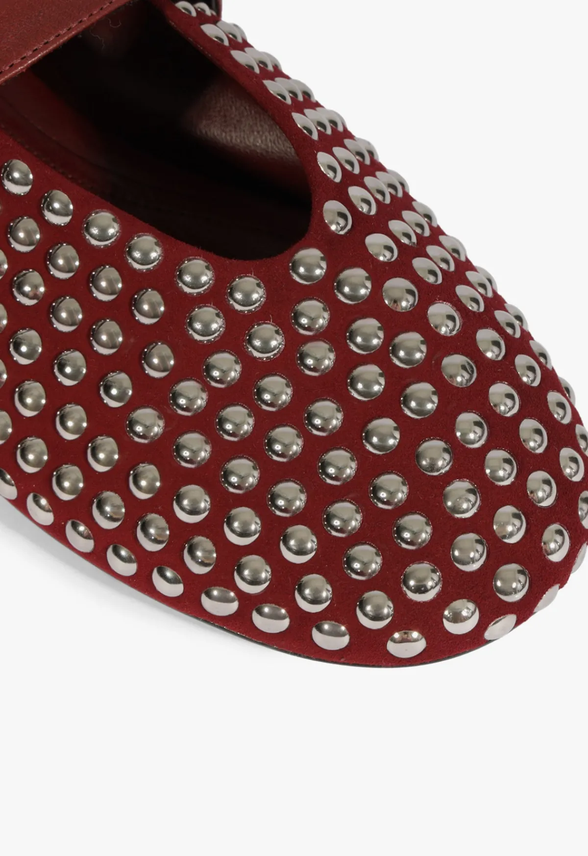 Discount Schutz Eiza Shine Suede Flat Red