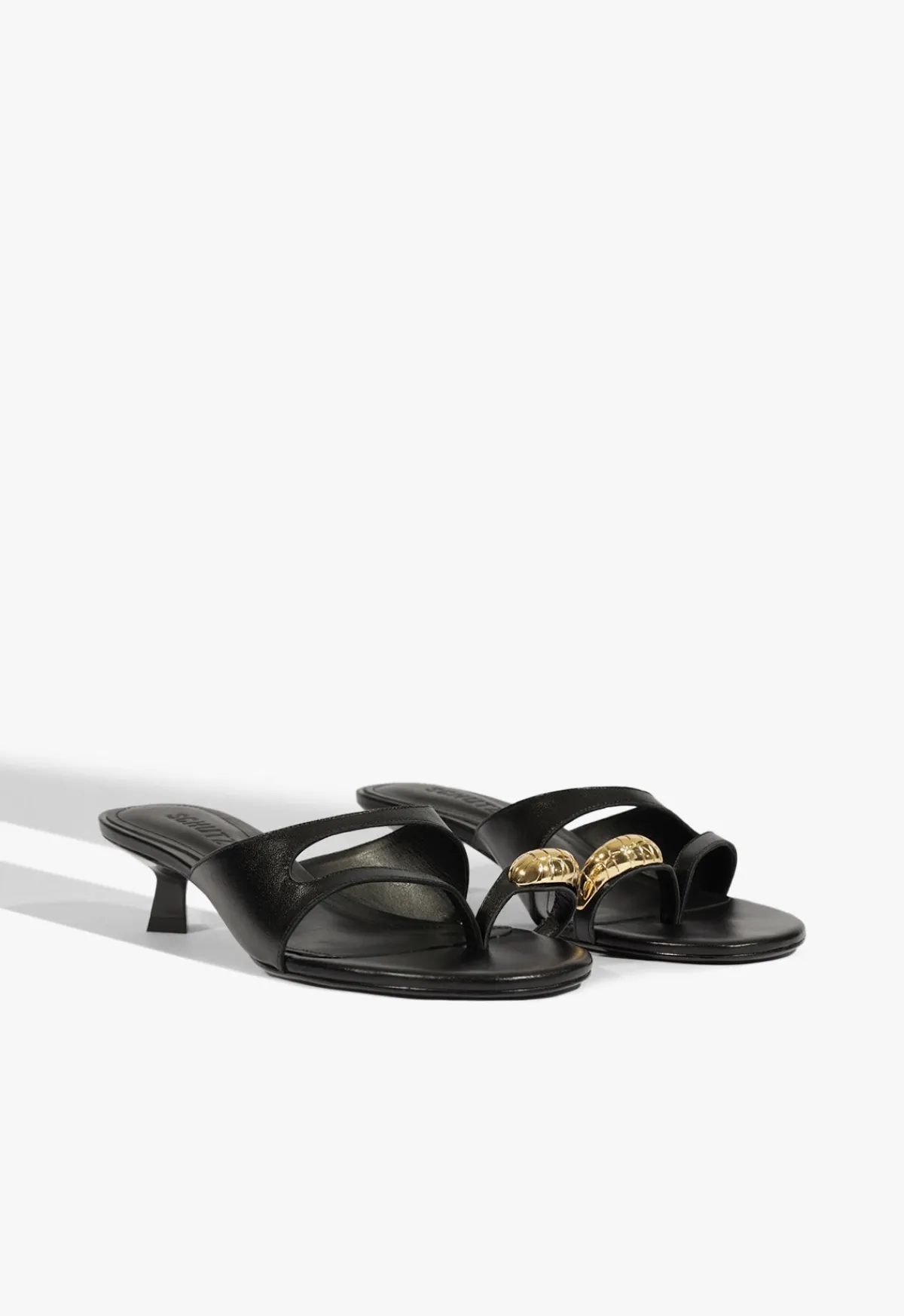 Fashion Schutz Elliote Leather Sandal Black