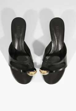 Fashion Schutz Elliote Leather Sandal Black