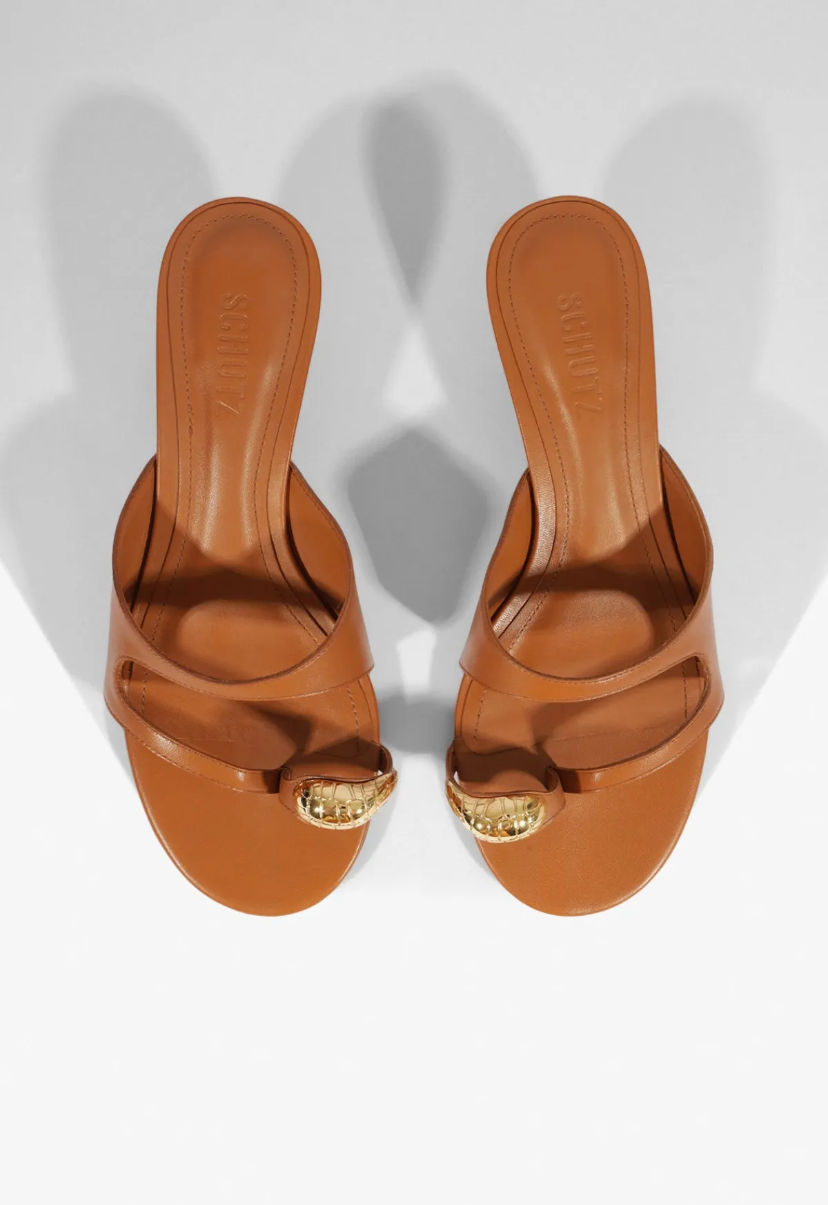 Fashion Schutz Elliote Leather Sandal Cuoio Brown