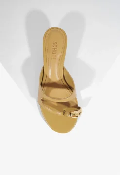 Discount Schutz Elliote Leather Sandal Fig