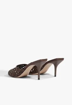 Clearance Schutz Elodie Braided Sandal Root Brown