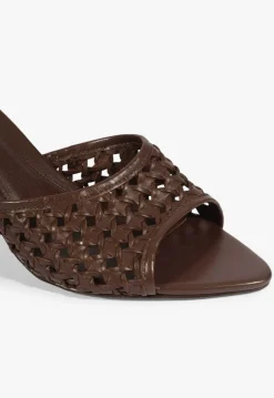 Clearance Schutz Elodie Braided Sandal Root Brown