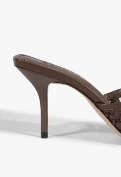 Clearance Schutz Elodie Braided Sandal Root Brown