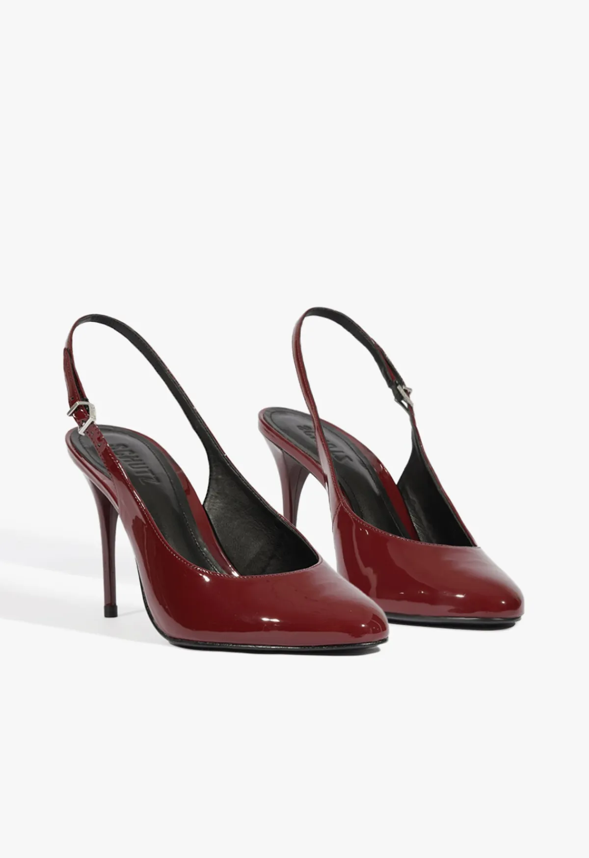 New Schutz Geraldine Sling Patent Pump Red
