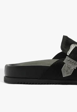 Clearance Schutz Grace Calf Hair Clog Black