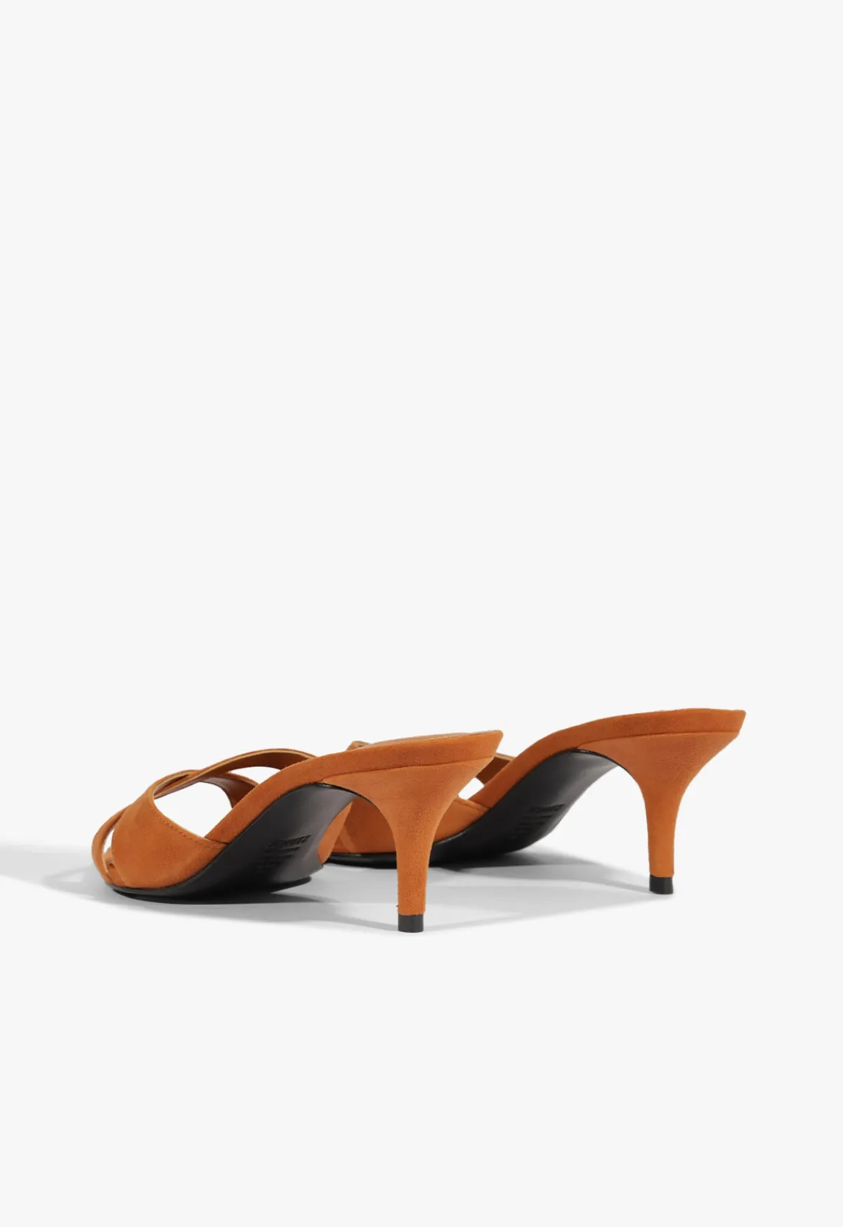 Discount Schutz Hilda Leaf Mule Suede Sandal Brown