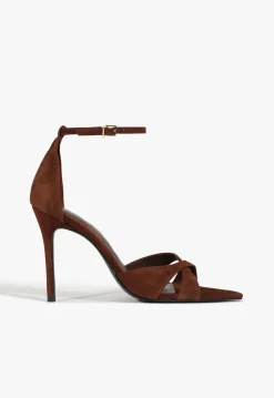 Hot Schutz Hilda Leaf Suede Sandal Brown