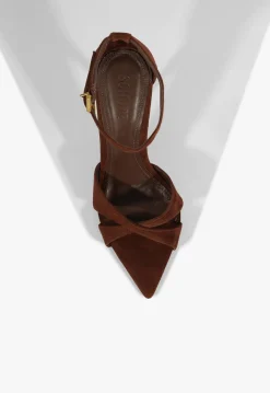 Hot Schutz Hilda Leaf Suede Sandal Brown