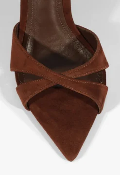 Hot Schutz Hilda Leaf Suede Sandal Brown