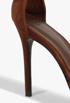 Hot Schutz Hilda Leaf Suede Sandal Brown