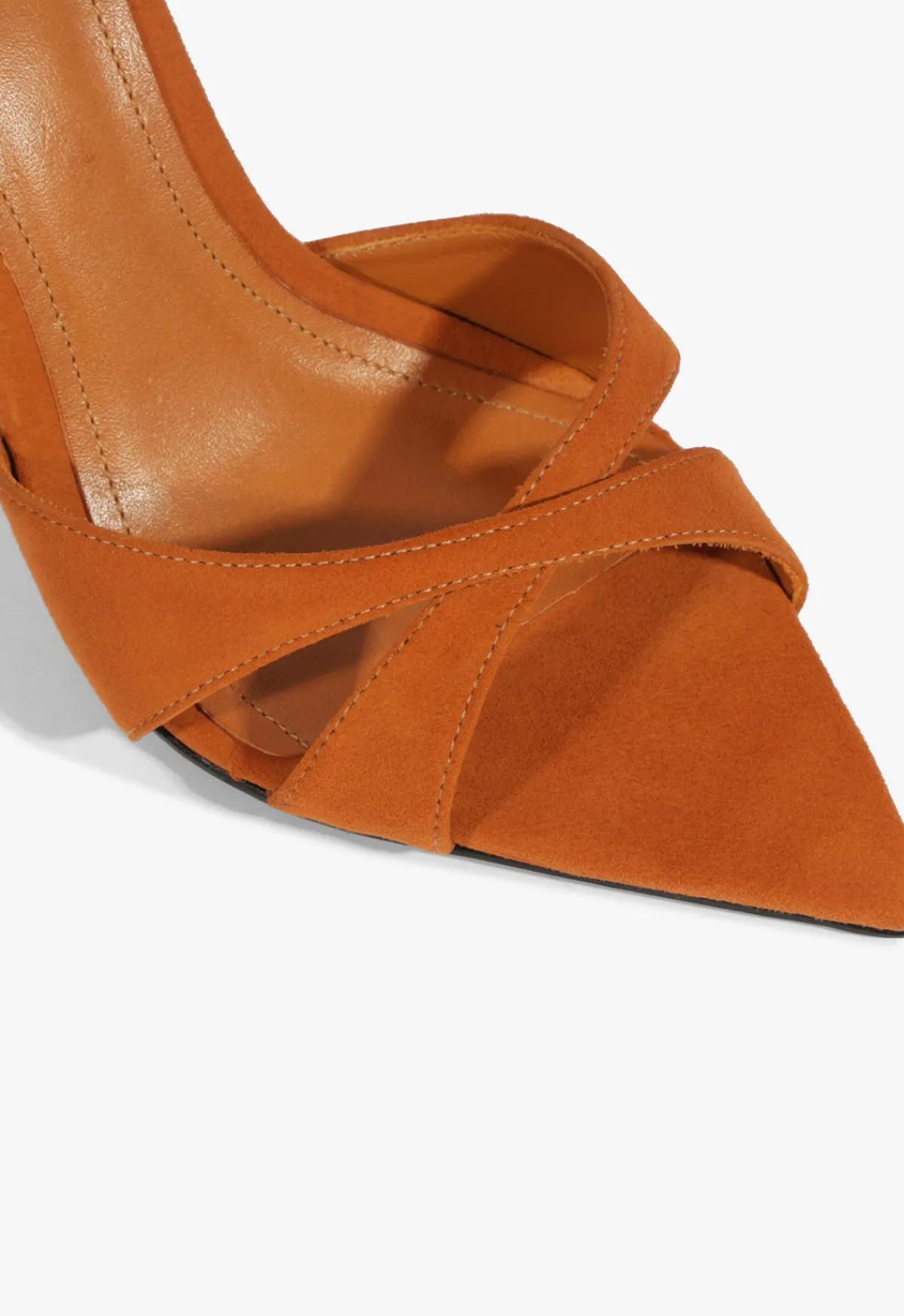 Discount Schutz Hilda Leaf Suede Sandal Brown