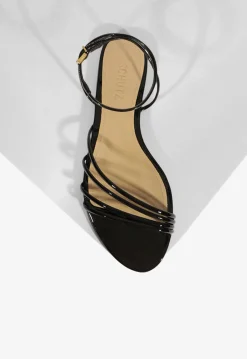 Fashion Schutz Inez Leather Flat Sandal Black